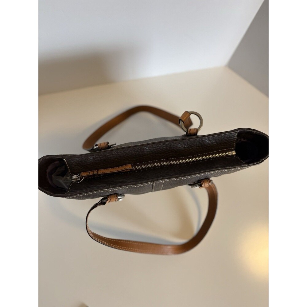 Coach Chelsea Bag Brown Pebbled Leather #F12339 Satchel Purse Tan Straps - Picture 7 of 12